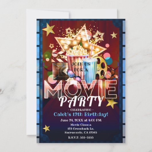 Filmfilm over bioscoopbezoekers kaart (Voorkant)