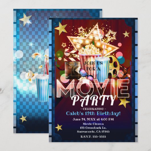 Filmfilm over bioscoopbezoekers kaart (Voorkant / Achterkant)