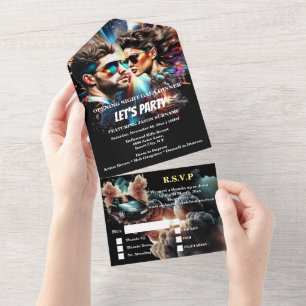 Filmfilm poster volwassenen verjaardagsdiner evene all in one uitnodiging