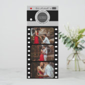 Filmfilm Reel Couple Foto zwart Save The Date (Staand voorkant)