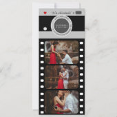 Filmfilm Reel Couple Foto zwart Save The Date (Voorkant)