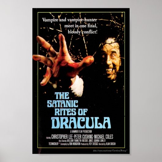 Filmfilm "The Satanic Rites of Dracula" (1973) Pos Poster (Voorkant)