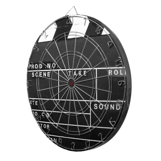 filmfilmmakers Clapper board-ontwerp Dartbord (Voorkant Rechts)