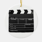 filmfilmmakers Clapper board-ontwerp Keramisch Ornament (Voorkant)