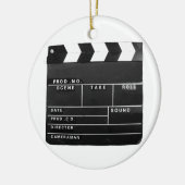 filmfilmmakers Clapper board-ontwerp Keramisch Ornament (Links)