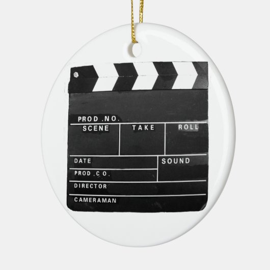 filmfilmmakers Clapper board-ontwerp Keramisch Ornament (Links)
