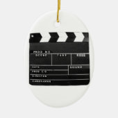 filmfilmmakers Clapper board-ontwerp Keramisch Ornament (Voorkant)