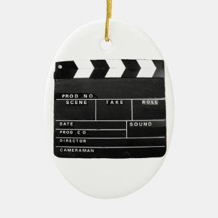 filmfilmmakers Clapper board-ontwerp Keramisch Ornament