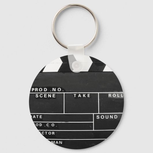 filmfilmmakers Clapper board-ontwerp Sleutelhanger (Voorkant)