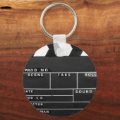filmfilmmakers Clapper board-ontwerp Sleutelhanger (Voorkant)