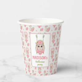 Filmfloranje ballerina schattige bunny girl pap papieren bekers