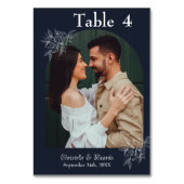 Filmfoto van de blauwe marinebruiloft kaart (Voorkant)