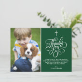 Filmfoto van de eerste Heilige Communie van het ti Bedankkaart (Staand voorkant)