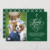 Filmfoto van de eerste Heilige Communie van het ti Bedankkaart (Voorkant / Achterkant)