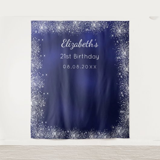 Filmfoto van de zeemijdblauw van de goudmakreel wandkleed (Voorkant)