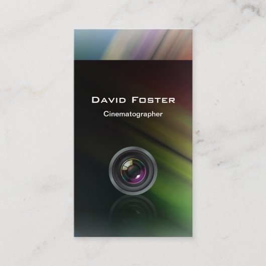 Filmfotograaf Cinematograaf Visitekaartje (Voorkant)