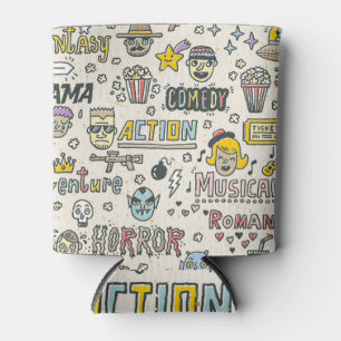 Filmgenres: TV-Shows Doodle Set Blikjeskoeler