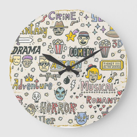 Filmgenres: TV-Shows Doodle Set Grote Klok (Voorkant)