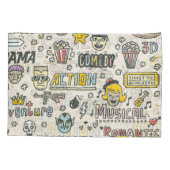 Filmgenres: TV-Shows Doodle Set Kussensloop (Achterkant)