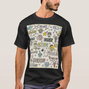 Filmgenres: TV-Shows Doodle Set T-shirt