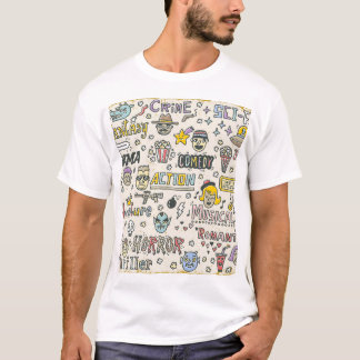Filmgenres: TV-Shows Doodle Set T-shirt