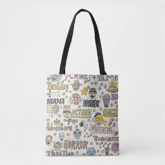 Filmgenres: TV-Shows Doodle Set Tote Bag