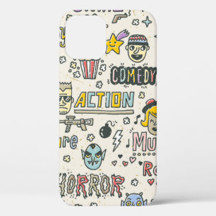 Filmgenres. TV-Shows, Serie Funny Doodle vintag Case-Mate iPhone Case