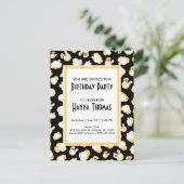 Filmhuis Popcorn Thema Verjaardag Uitnodiging Briefkaart (Staand voorkant)