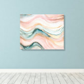 Filmige Pastel Agate Canvas Afdruk (Insitu (Houten vloer))