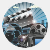 Filmindustrie Ronde Sticker (Voorkant)