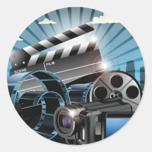 Filmindustrie Ronde Sticker