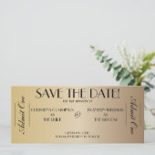 Filmkaart Save the Date-aankondiging (Gold2) Date (Staand voorkant)