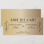 Filmkaart Save the Date-aankondiging (Gold2) Date (Voorkant / Achterkant)
