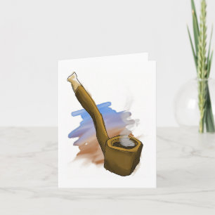 Filmkaart voor whimsical Pipe Illustration Note Ca Kaart