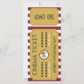 Filmkaartje Birthday Party voegt foto-uitnodiging  Kaart (Voorkant)