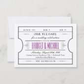  filmkaartje bruiloft Save the date (Voorkant)