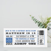  filmkaartje Verjaardag Aangepaste kleuren in vitr Kaart (Staand voorkant)