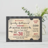 Filmkaartje voor Halloween Party Horror Kaart (Staand voorkant)