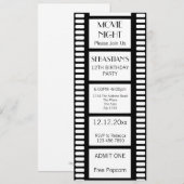 Filmkaartje voor 's nachts toelating kaart (Voorkant / Achterkant)