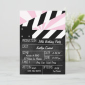 Filmklap Actieteken Feest Uitnodiging (Staand voorkant)