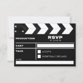 Filmklapbord RSVP Kaartje (Voorkant)