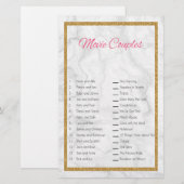 Filmkoppel overeenkomend Vrijgezellenfeest Briefpapier (Voorkant / Achterkant)