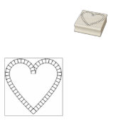 Filmliefhebbers hart illustratie art stempel (Gestempeld)