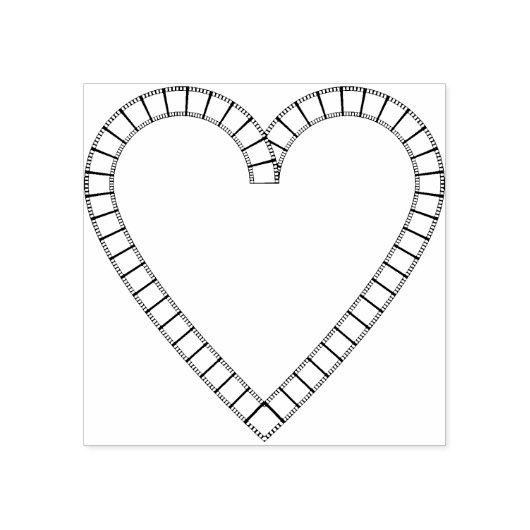Filmliefhebbers hart illustratie art stempel (Afrduk)