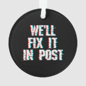 Filmmakend Citaat zullen wij het in postGlitch Vid Ornament (achterkant)