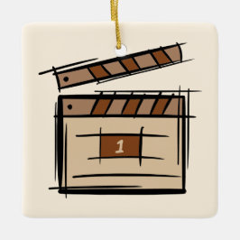 Filmmaker, acteur, filmregisseur producent cadeau keramisch ornament