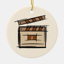 Filmmaker, acteur, filmregisseur producent cadeau keramisch ornament