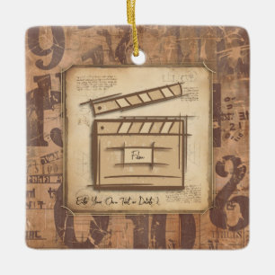 Filmmaker, acteur, filmregisseur producent cadeau keramisch ornament