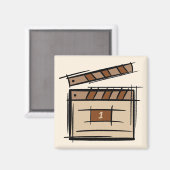 Filmmaker, acteur, filmregisseur producent cadeau  magneet (Voorkant / Achterkant)