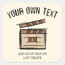 Filmmaker, acteur, filmregisseur producent cadeau vierkante sticker